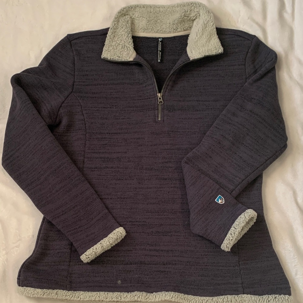 Kuhl Sweater Sz XL Spring Hiker Gorpcore Weather Sherpa 1/4 Zip EUC Ruck Utility